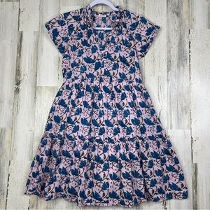 KEMBLE Womens‎ Babydoll Dress Size XS All Over Floral Vine Botanical Art Print